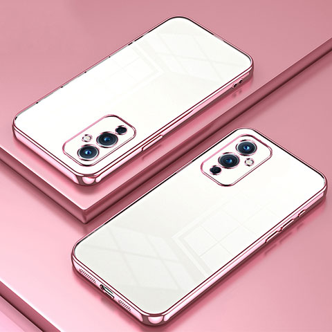 OnePlus 9 5G用極薄ソフトケース シリコンケース 耐衝撃 全面保護 クリア透明 SY1 OnePlus ローズゴールド