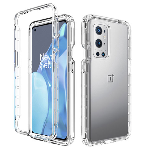 OnePlus 9 Pro 5G用前面と背面 360度 フルカバー 極薄ソフトケース シリコンケース 耐衝撃 全面保護 バンパー 勾配色 透明 OnePlus クリア