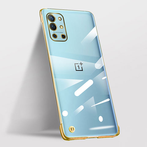 OnePlus 9R 5G用ハードカバー クリスタル クリア透明 フレームレス OnePlus ゴールド