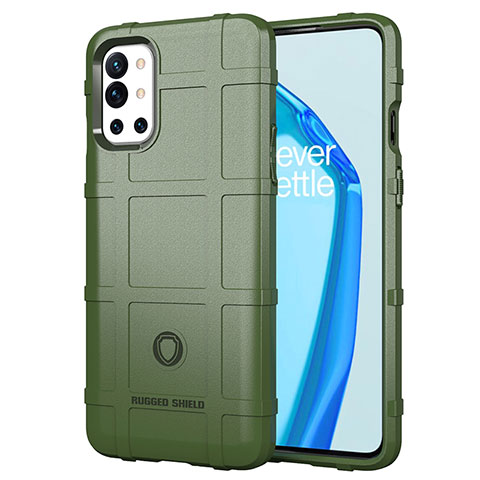 OnePlus 9R 5G用360度 フルカバー極薄ソフトケース シリコンケース 耐衝撃 全面保護 バンパー J01S OnePlus グリーン