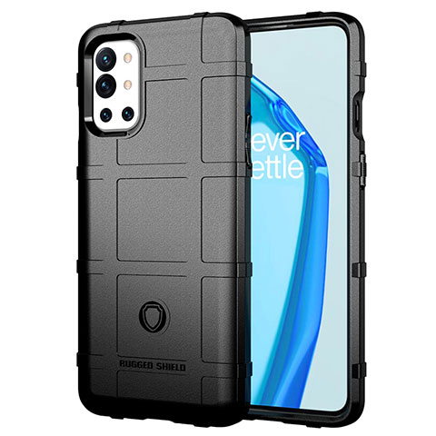 OnePlus 9R 5G用360度 フルカバー極薄ソフトケース シリコンケース 耐衝撃 全面保護 バンパー J01S OnePlus ブラック