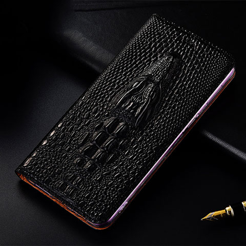OnePlus Ace 2 5G用手帳型 レザーケース スタンド カバー H03P OnePlus ブラック
