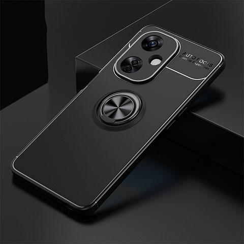 OnePlus Nord CE 3 5G用極薄ソフトケース シリコンケース 耐衝撃 全面保護 アンド指輪 マグネット式 バンパー SD1 OnePlus ブラック