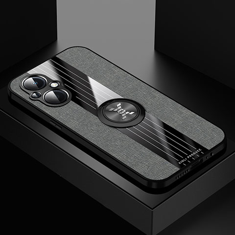 OnePlus Nord N20 5G用極薄ソフトケース シリコンケース 耐衝撃 全面保護 アンド指輪 マグネット式 バンパー X01L OnePlus グレー