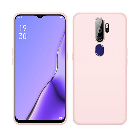 Oppo A11用360度 フルカバー極薄ソフトケース シリコンケース 耐衝撃 全面保護 バンパー S02 Oppo ピンク