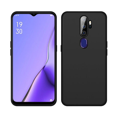 Oppo A11用360度 フルカバー極薄ソフトケース シリコンケース 耐衝撃 全面保護 バンパー S02 Oppo ブラック