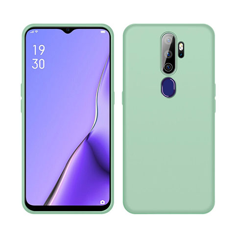 Oppo A11X用360度 フルカバー極薄ソフトケース シリコンケース 耐衝撃 全面保護 バンパー S02 Oppo グリーン