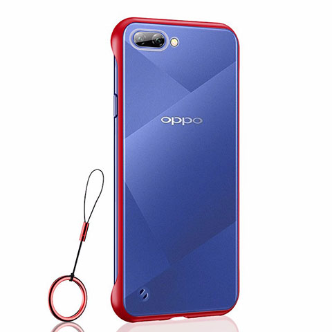 Oppo A12e用ハードカバー クリスタル クリア透明 H02 Oppo レッド