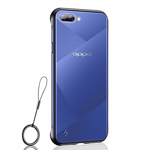 Oppo A12e用ハードカバー クリスタル クリア透明 H02 Oppo ブラック