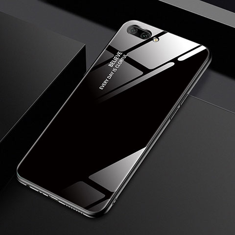 Oppo A12e用ハイブリットバンパーケース プラスチック 鏡面 カバー M02 Oppo ブラック