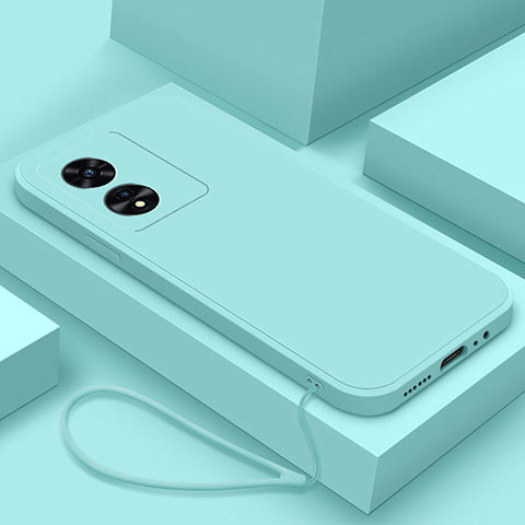 Oppo A18用360度 フルカバー極薄ソフトケース シリコンケース 耐衝撃 全面保護 バンパー YK2 Oppo シアン