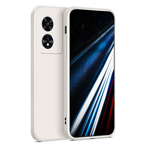 Oppo A18用360度 フルカバー極薄ソフトケース シリコンケース 耐衝撃 全面保護 バンパー Oppo ホワイト