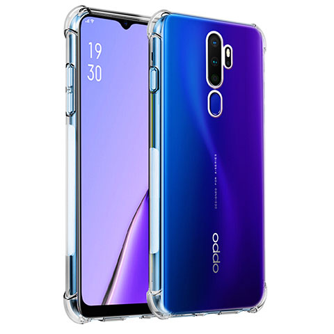 Oppo A5 (2020)用極薄ソフトケース シリコンケース 耐衝撃 全面保護 クリア透明 T04 Oppo クリア