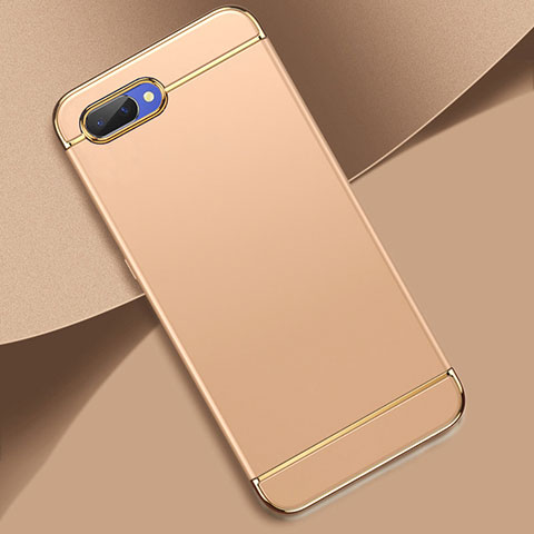 Oppo A5用ケース 高級感 手触り良い メタル兼プラスチック バンパー M02 Oppo ゴールド