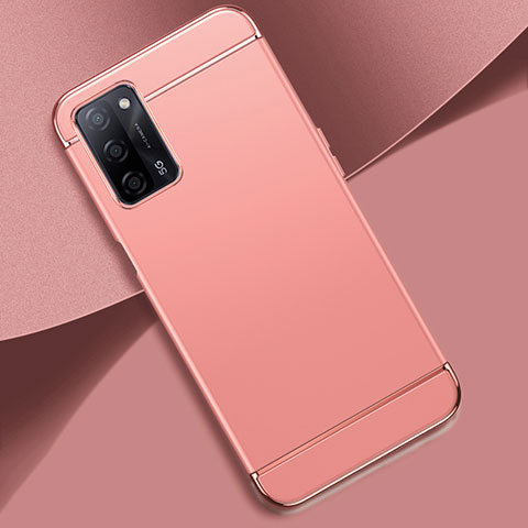 Oppo A53s 5G用ケース 高級感 手触り良い メタル兼プラスチック バンパー P02 Oppo ローズゴールド