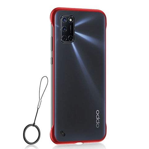 Oppo A72用ハードカバー クリスタル クリア透明 H02 Oppo レッド