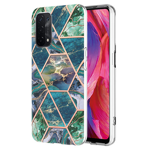 Oppo A74 5G用シリコンケース ソフトタッチラバー バタフライ パターン カバー Y01B Oppo モスグリー