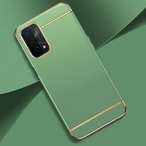 Oppo A74 5G用ケース 高級感 手触り良い メタル兼プラスチック バンパー P02 Oppo ライトグリーン