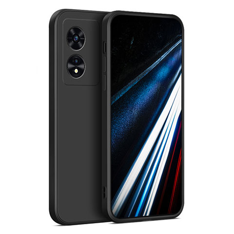 Oppo A78 4G用360度 フルカバー極薄ソフトケース シリコンケース 耐衝撃 全面保護 バンパー Oppo ブラック