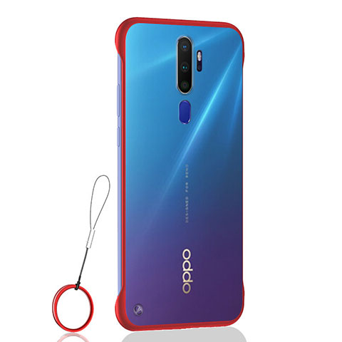 Oppo A9 (2020)用ハードカバー クリスタル クリア透明 H01 Oppo レッド