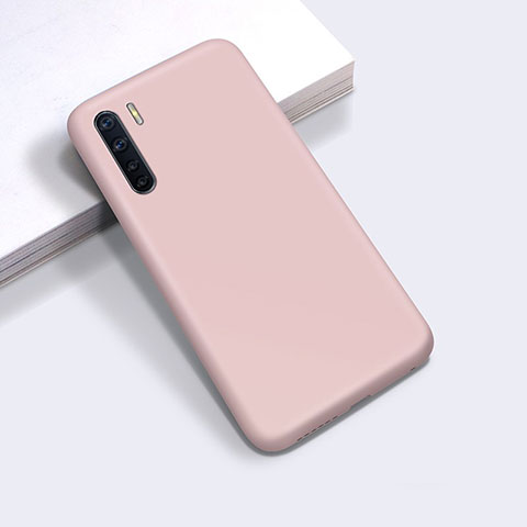 Oppo A91用360度 フルカバー極薄ソフトケース シリコンケース 耐衝撃 全面保護 バンパー Oppo ピンク