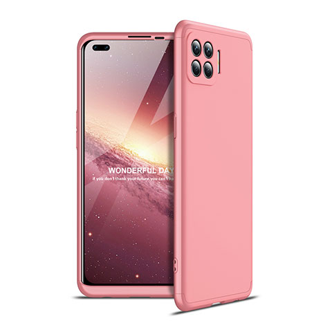 Oppo A93用ハードケース プラスチック 質感もマット 前面と背面 360度 フルカバー Oppo ローズゴールド