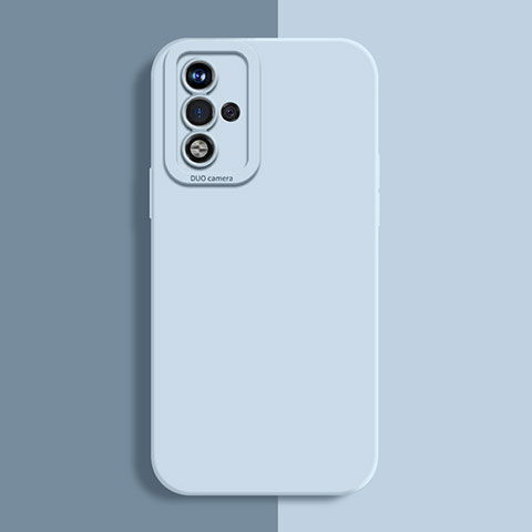 Oppo A93s 5G用360度 フルカバー極薄ソフトケース シリコンケース 耐衝撃 全面保護 バンパー S02 Oppo ライトブルー