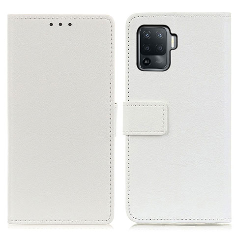 Oppo A94 4G用手帳型 レザーケース スタンド カバー M08L Oppo ホワイト