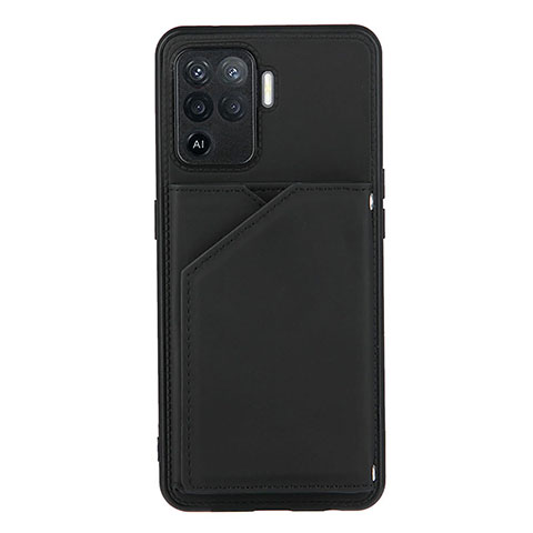 Oppo A94 4G用ケース 高級感 手触り良いレザー柄 Y01B Oppo ブラック