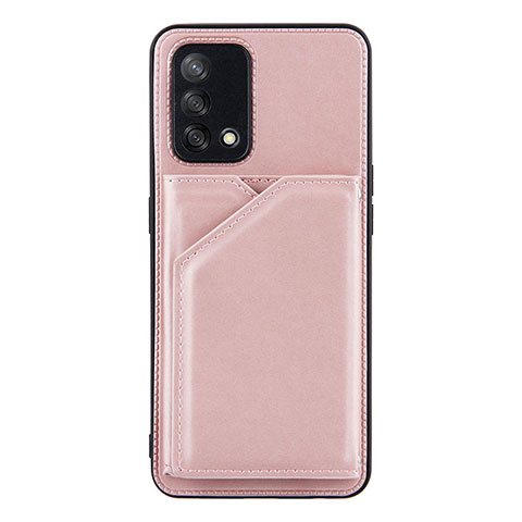 Oppo A95 4G用ケース 高級感 手触り良いレザー柄 Y01B Oppo ローズゴールド