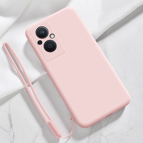 Oppo A96 5G用360度 フルカバー極薄ソフトケース シリコンケース 耐衝撃 全面保護 バンパー S02 Oppo ピンク