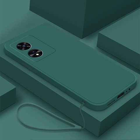 Oppo A97 5G用360度 フルカバー極薄ソフトケース シリコンケース 耐衝撃 全面保護 バンパー S02 Oppo グリーン