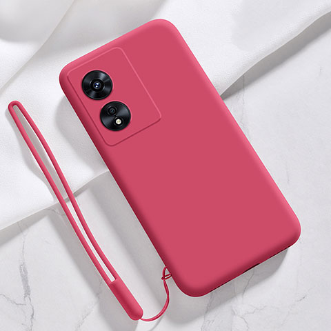 Oppo A97 5G用360度 フルカバー極薄ソフトケース シリコンケース 耐衝撃 全面保護 バンパー S03 Oppo レッド