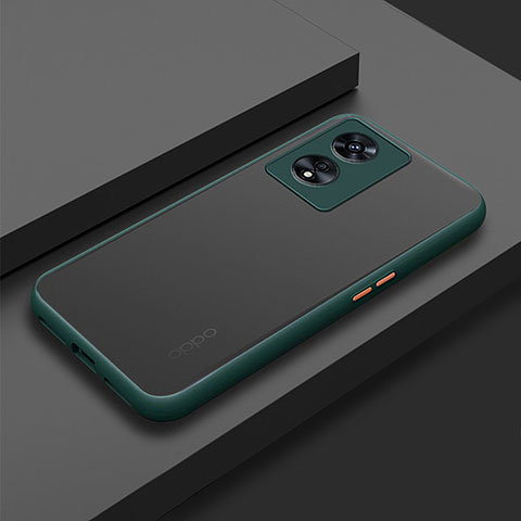 Oppo A98 5G用ハイブリットバンパーケース クリア透明 プラスチック カバー Oppo モスグリー