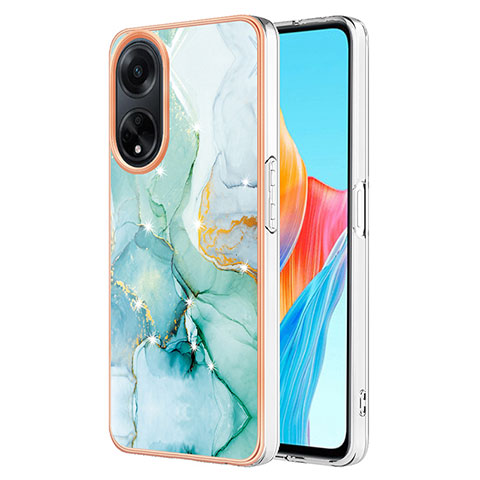 Oppo A98 5G用シリコンケース ソフトタッチラバー バタフライ パターン カバー YB5 Oppo グリーン