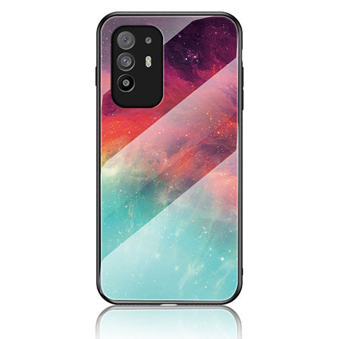 Oppo F19 Pro+ Plus 5G用ハイブリットバンパーケース プラスチック パターン 鏡面 カバー LS4 Oppo レッド