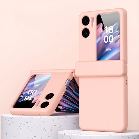 Oppo Find N2 Flip 5G用ハードケース プラスチック 質感もマット 前面と背面 360度 フルカバー ZL6 Oppo ローズゴールド