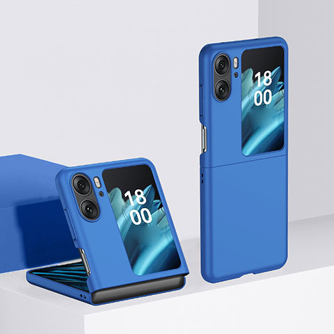 Oppo Find N2 Flip 5G用ハードケース プラスチック 質感もマット 前面と背面 360度 フルカバー BH2 Oppo ネイビー