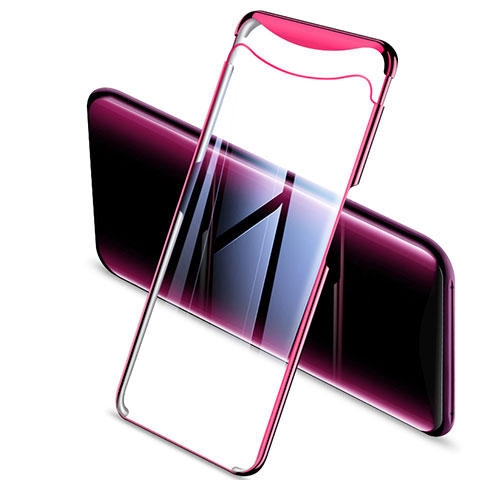 Oppo Find X Super Flash Edition用極薄ソフトケース シリコンケース 耐衝撃 全面保護 クリア透明 H03 Oppo ローズレッド