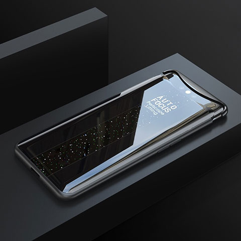 Oppo Find X Super Flash Edition用ハイブリットバンパーケース プラスチック 鏡面 カバー T01 Oppo ブラック