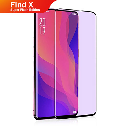 Oppo Find X Super Flash Edition用強化ガラス フル液晶保護フィルム アンチグレア ブルーライト Oppo ブラック