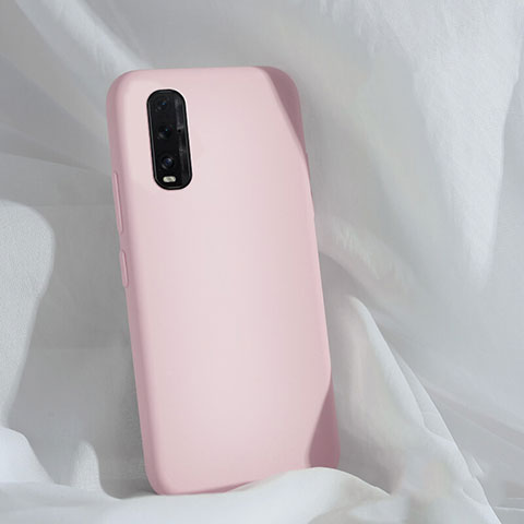 Oppo Find X2用360度 フルカバー極薄ソフトケース シリコンケース 耐衝撃 全面保護 バンパー S01 Oppo ピンク