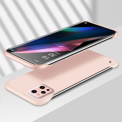 Oppo Find X3 5G用ハードケース プラスチック 質感もマット カバー YK7 Oppo ピンク