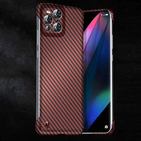 Oppo Find X3 5G用ハードケース プラスチック 質感もマット ツイル カバー Oppo レッド