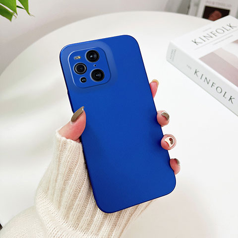 Oppo Find X3 Pro 5G用ハードケース プラスチック 質感もマット カバー YK6 Oppo ネイビー