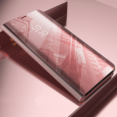 Oppo Find X5 5G用手帳型 レザーケース スタンド 鏡面 カバー L03 Oppo ローズゴールド