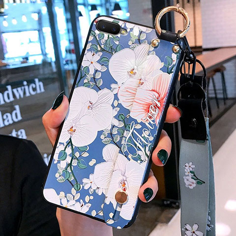 Oppo K1用シリコンケース ソフトタッチラバー 花 カバー S05 Oppo マルチカラー