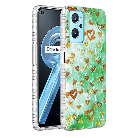 Oppo K10 4G用シリコンケース ソフトタッチラバー バタフライ パターン カバー Y04B Oppo ライトグリーン