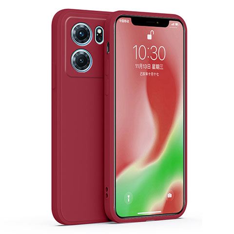 Oppo K10 5G用360度 フルカバー極薄ソフトケース シリコンケース 耐衝撃 全面保護 バンパー S02 Oppo レッド