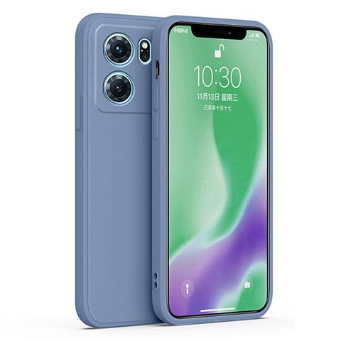 Oppo K10 5G用360度 フルカバー極薄ソフトケース シリコンケース 耐衝撃 全面保護 バンパー S02 Oppo ラベンダーグレー